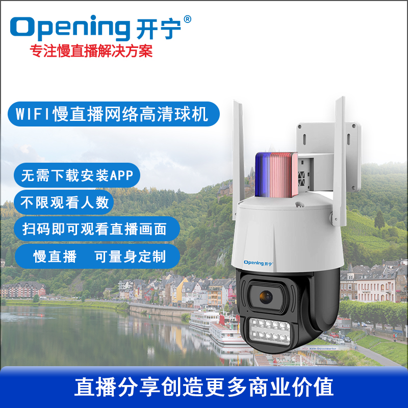 4寸WIFI無(wú)線雙光監(jiān)控直播小球