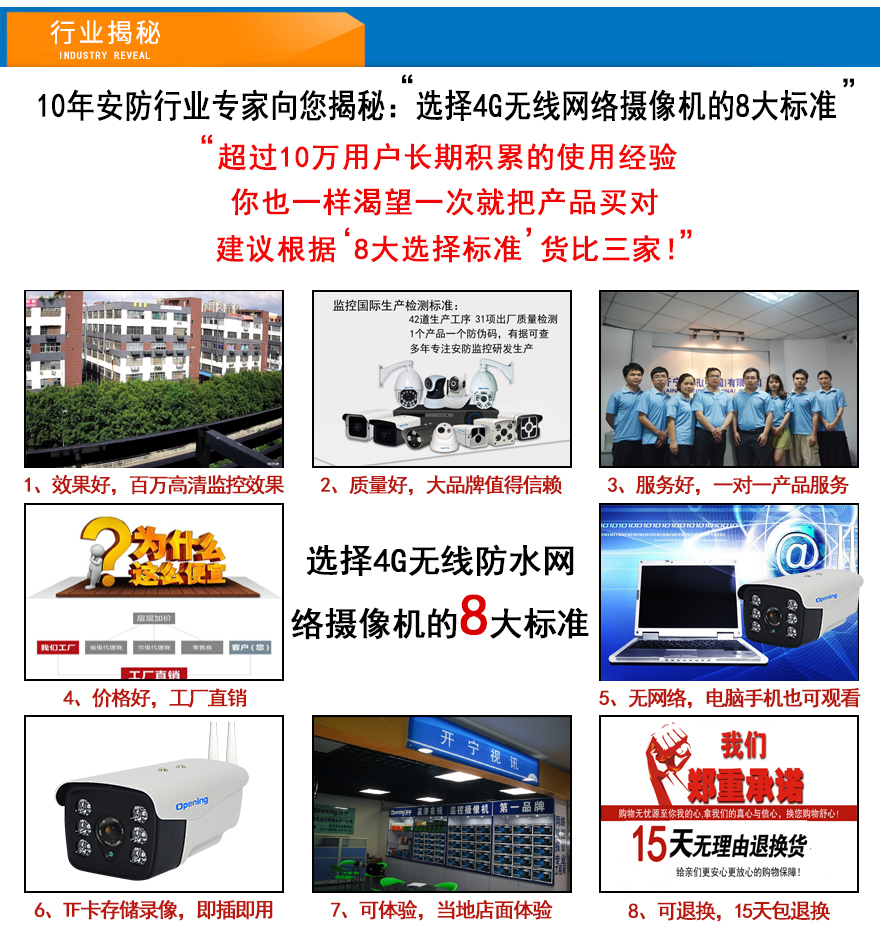 選擇開寧4G無線網(wǎng)絡(luò)攝像機的8大標準